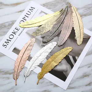 Wholesale Metal Feather Bookmarks Assorted Shape Book Marker for Adults and Kids