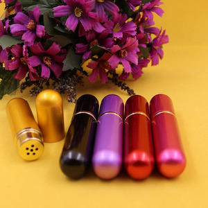 <span class=keywords><strong>Inhalateur</strong></span> en aluminium noir mat 5ML Bouteille d'aromathérapie <span class=keywords><strong>Inhalateur</strong></span> nasal en aluminium - Product Image 5