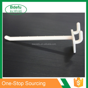White Plastic <strong>Peg</strong> Kit Shelf Hanger <strong>Pegboard</strong> Hooks Plastic Slatwall Hooks Heavy Duty Display Hooks for Retail - Product Image 2