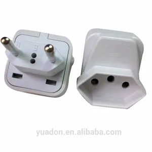 Brazil socket to EU Russia Chile travel adapter conversion plug