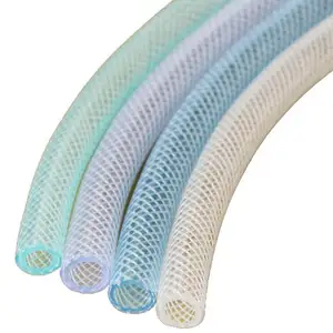 Tubo de água flexível de pvc, tubos plásticos coloridos, mangueira reforçada de fibra de pvc