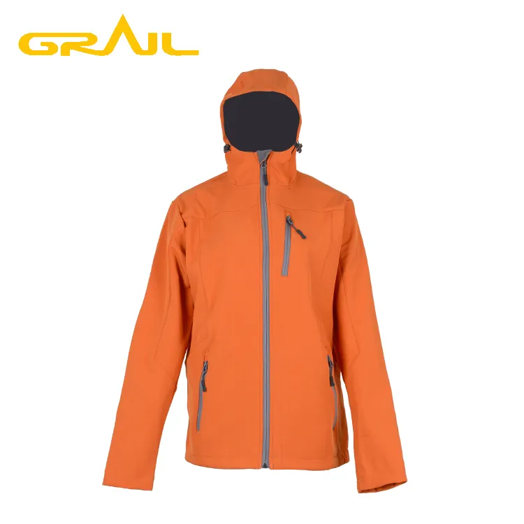 Softshell Mens Manufactory Wholesale Beautiful Outdoor Running Custom Winter Men Softshell Hoodies Jacket With Contrast Zippers