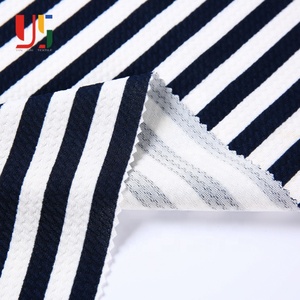 Đen Và Trắng Sọc Spandex Stretch Polyester Jacquard Dải Vải Cho Hàng May Mặc - Product Image 4