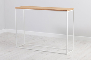Living Room Industrial <strong>White</strong> Metal Frame Modern Cocktail <strong>Table</strong> Console <strong>Table</strong> <strong>TV</strong> Stand - Product Image 2