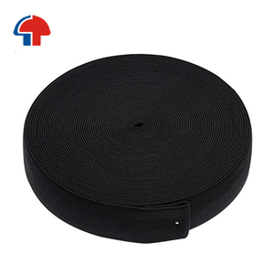 <span class=keywords><strong>1.5</strong></span>インチワイドブラックニットヘビーストレッチ高弾性バンドカスタム弾性バンド - Product Image 1