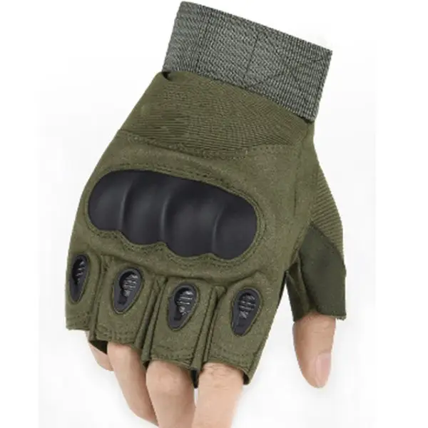 Guantes de mano para levantamiento de pesas, tácticos, sin dedos, para ciclismo, caza, gimnasio