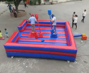 ¡Emocionante! 2015 el más nuevo inflable gladiador duelo arena inflable justa juego de lucha para la venta