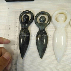Commercio all'ingrosso preziosa naturale Labradorite quarzo regina pietra di quarzo dea specchio nero ossidiana regina pietra di quarzo - Product Image 2