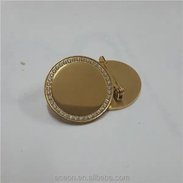 Yiwu Aceon 2017 News Design Prong setting Blank Jewelry Lapel Pin