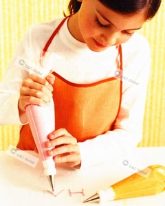 GC 100pz Sacchetti <span class=keywords><strong>Monouso</strong></span> per Pasticceria in Plastica Bianca Trasparente Certificati Lfgb Set di Sacchetti Triangolari per Decorazione Sacchetti per Glassa - Product Image 4