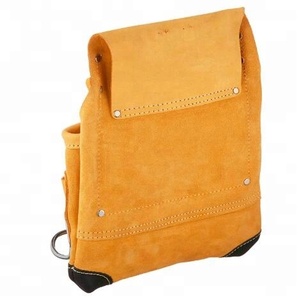 Heavy Duty Top Grain Leather Tools 10 Pocket Nail Tool Fastener Pouch with 2 <strong>Hammer</strong> <strong>Holders</strong> - Product Image 2