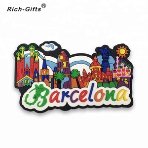 Imán de nevera de PVC 3D de <span class=keywords><strong>Barcelona</strong></span>, recuerdo turístico al por mayor - Product Image 2