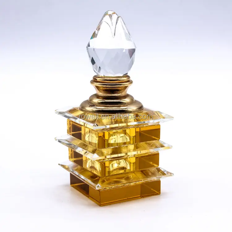 10ml mini luxury crystal perfume bottle glass, design your own perfume bottle, golden spray