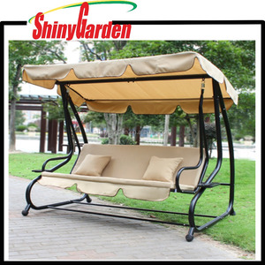 Chaise de <span class=keywords><strong>hamac</strong></span> de balançoire de jardin suspendue extérieure de 3 sièges du Vietnam avec l'auvent - Product Image 2