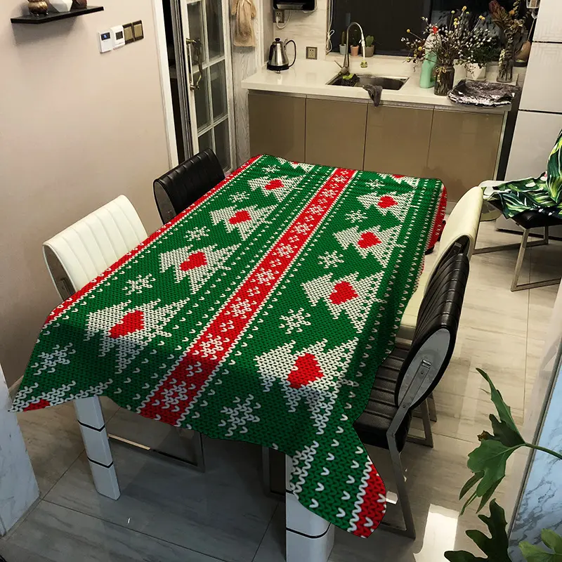 जी एंड डी थोक सजावट नई डिजाइन लोकप्रिय क्रिसमस टेबल कपड़ा