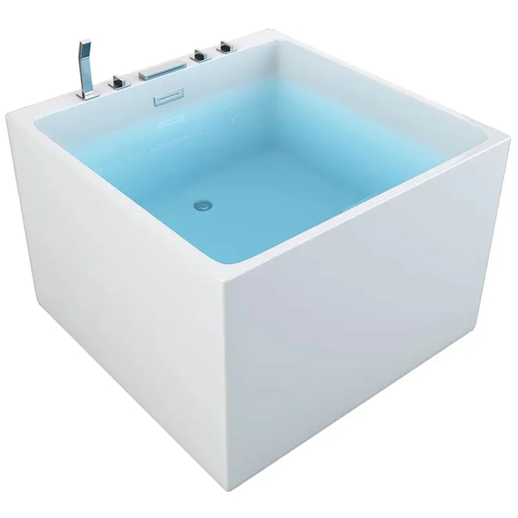 מודרני לבן מרובע חם ג 'קוזי ספא אמבטיה אקרילי משטח מוצק