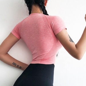 <span class=keywords><strong>Magliette</strong></span> sportive da <span class=keywords><strong>palestra</strong></span> senza cuciture per il Fitness da <span class=keywords><strong>donna</strong></span> che migliorano la forma - Product Image 2