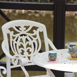 La migliore vendita custom design mobili <span class=keywords><strong>da</strong></span> <span class=keywords><strong>giardino</strong></span> esterno di stile Europeo <span class=keywords><strong>bianco</strong></span> rotondo tavoli <span class=keywords><strong>e</strong></span> <span class=keywords><strong>sedie</strong></span> - Product Image 3