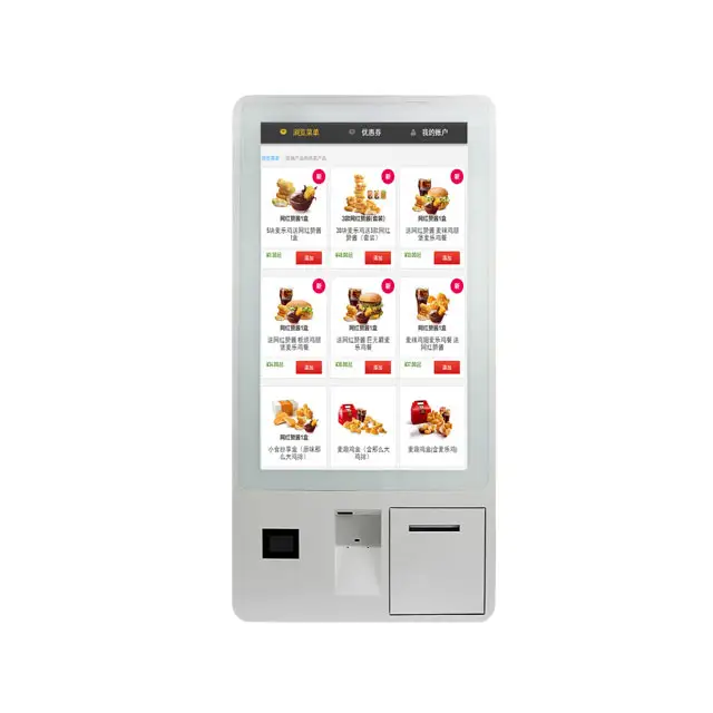 Máquina do kiosk do pagamento automático do autoserviço 32 ", tela sensível ao toque do restaurante