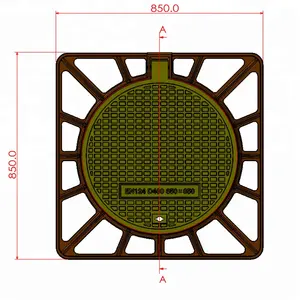 D400 20 inch manhole cover EN124 locking lockable manhole cover