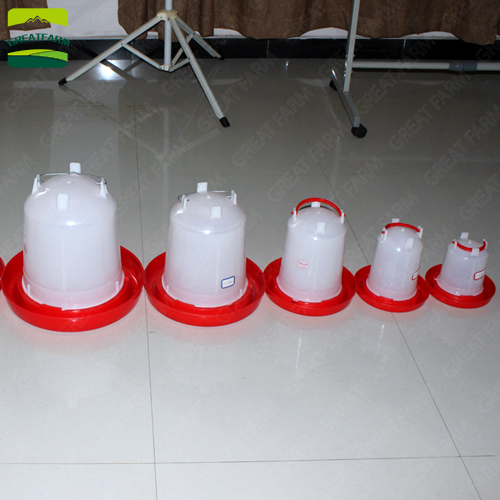 GREAT FARM plastic chicken water bucket, poultry drinking bucket for sale Various types of chicken drinking buckets