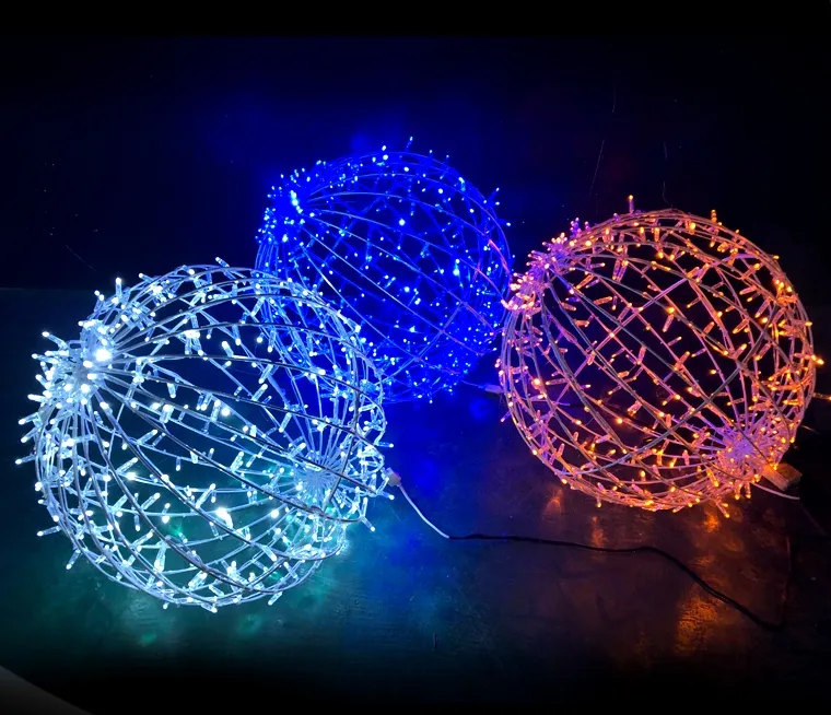 Toprex Dekorasi 60 Cm 3D LED Menyala Bola Dekorasi untuk Tahun Baru