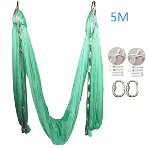 Yoga Culturisme sous étiquette privée Deluxe plafond tendu hamac sling élastique aérienne 5 M soie de yoga aérienne swing de <span class=keywords><strong>vol</strong></span> - Product Image 1