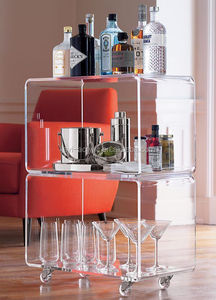 Chariot de service en plexiglas acrylique, barre de jus, chariot de service pour la décoration de la maison, livraison gratuite - Product Image 3