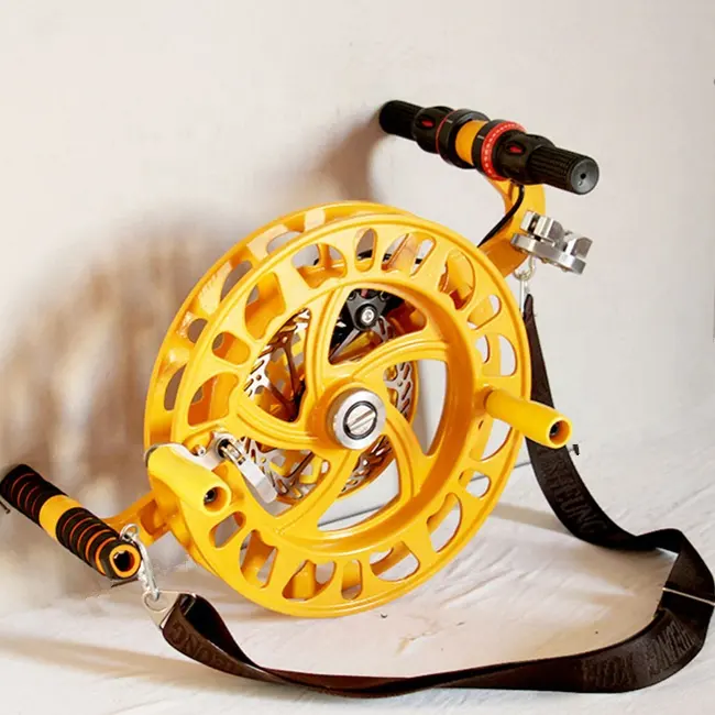 high quality kite reel kite winder kite flying tool with strap lockable brake system