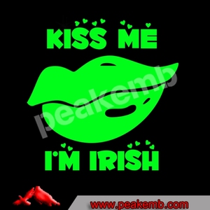 Baiser Me Je suis Irlandais Hotfix Motif St. Patrick de Vinyle Transfert de Chaleur - Product Image 1