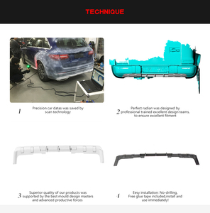 De fibra de carbono W463 G63 parachoques trasero labio para <span class=keywords><strong>Mercedes</strong></span> Benz G500 G550 G55 G63 AMG 2018 de 2019 - Product Image 6