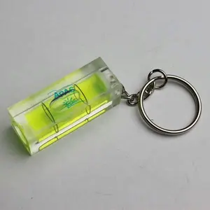 Keyring Mini Bubble Spirit Level dengan Gantungan Kunci