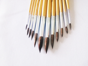 Top venta de pelo de caballo cepillo de mango de madera natural de agua art pen pintura pincel con muestras gratis - Product Image 2