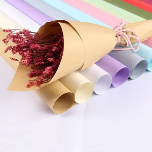 Bonne qualité en gros fleurs séchées paquet d'emballage en papier kraft