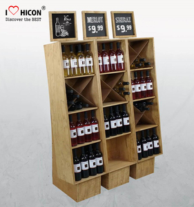 Rượu Bán Lẻ Cửa Hàng Tiếp Thị Gian Hàng Tầng Thường Vụ 3-Layer Năng Lượng Bằng Gỗ Uống Bia Rượu Hiển Thị - Product Image 2