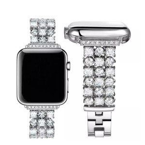 สายรัดข้อมือเพชรสำหรับ Apple <span class=keywords><strong>Watch</strong></span>, อุปกรณ์เปลี่ยนสายรัดข้อมือ - Product Image 1