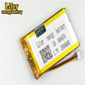 Stecker <span class=keywords><strong>2</strong></span>,5-3 P 3,7 V 804070 2800 mah Ultra Dünne Lipo batterie, dünne Film Lithium-Batterie Akku Li-Ion - Product Image 3