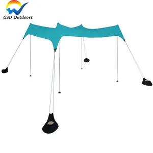 로얄 야외 비치 양산 라이크라 그늘 텐트 캠핑 휴대용 캐노피 태양 쉼터 비치 텐트 모래 앵커
