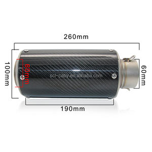 Vente en gros 60mm moto échappement <span class=keywords><strong>silencieux</strong></span> d'échappement CBR600 R1 R6 <span class=keywords><strong>Z750</strong></span> Z800 MT07 Motocross hors route pièce de course - Product Image 4