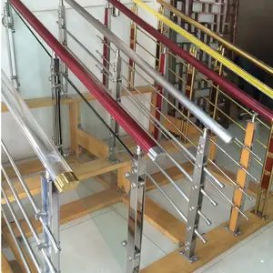नई डिजाइन रेलिंग के साथ लकड़ी सीढ़ी स्टेनलेस स्टील काज टिका के लिए लकड़ी के दरवाजे