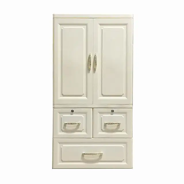 European style 3 tiers folding plastic cupboard wardrobe almirah