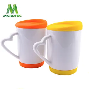 Mua Mug Gốm Với Silicone Nắp Và Hình Trái Tim Xử Lý