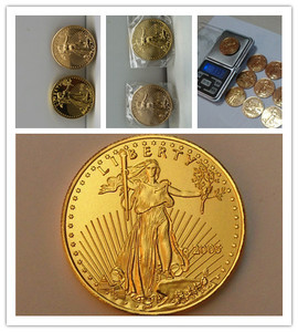 100% haute imité américain marcher liberté pièces d'or une once / plaqué or américain minted <span class=keywords><strong>aigle</strong></span> pièces une once - Product Image 2