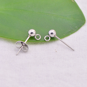 Maken oorbel accessoires rvs pin met bal hoofd A86272