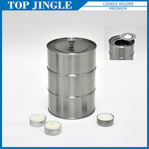 <b>Large</b> Cylinder Stainless Steel <b>Tea</b> <b>Light</b> Holder for Home Decoration Metal 11x11x27 HCM - Product Image 2