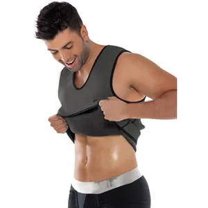 Camiseta térmica de neopreno adelgazante para hombre, prenda moldeadora de músculos ultrasudorantes, faja para la cintura y el abdomen, Tops