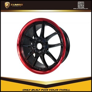 ZUMBO S0048 Molino Negro Habló + Recubrimiento Rojo Del Coche 17 "Llantas De Aleación - Product Image 2