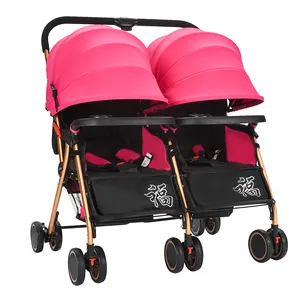 Hoge Kwaliteit Opvouwbare Twin Wandelwagen Lichtgewicht/Kinderwagen Voor Twee Baby 'S