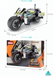 Briques recul jouet <span class=keywords><strong>police</strong></span> <span class=keywords><strong>moto</strong></span> <span class=keywords><strong>enfant</strong></span> connexion jouets avec 193 pcs - Product Image 4