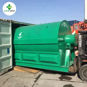 Small Rotary kiln type 2 ton tyre / plastic waste pyrolysis machine